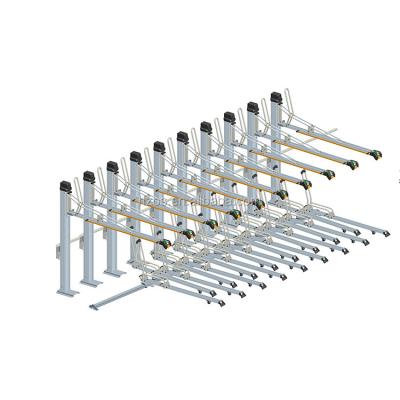 China GCR Aluminum Aluminum Gray Double-decker Bike Storage Display Rack for sale