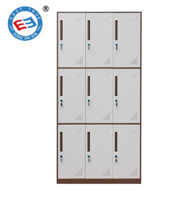 China SPCC Cold Steel Plate 9 Door Metal Gym or School Locker Room Cabinet Locker Storage Cabinet Steel Locker or for sale