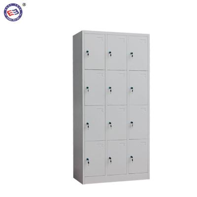 China Suppermarket Storage Steel Locker Cabinet Steel Supermarket 12 Door Metal Locker for sale