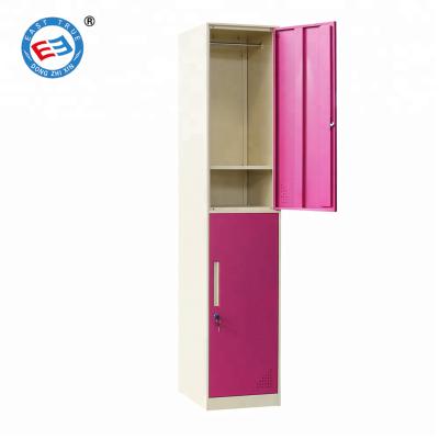 China Commercial High Quality Cheap Office Furniture Office Staff Clothes Single Door Steel 2 Door Locker for sale