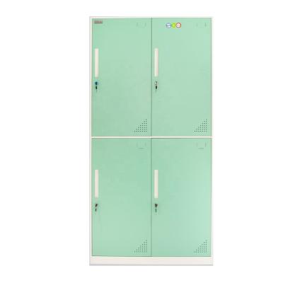 China Strong Metal Locker Furniture 4 Door Gym Metal Steel Locker Cabinet for sale