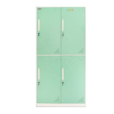 China Modern Storage Locker Cabinet Knock Down 4 Door Metal Sports Locker Steel Locker for sale