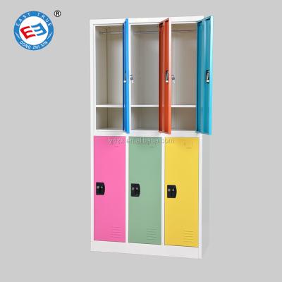 China Office Luoyang dongzhixin locker room metal clothes storage locker 6 door locker for sale