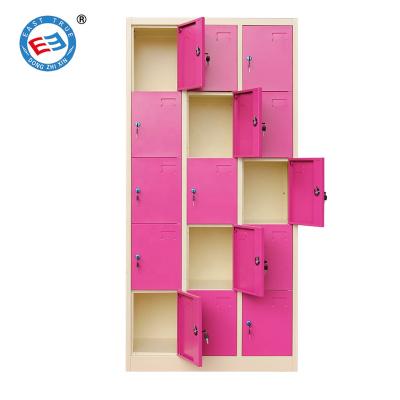 China Modern Furniture Manufacturer Metal Storage Cabinet Police Clothes 15 Door Steel Storage Locker for sale