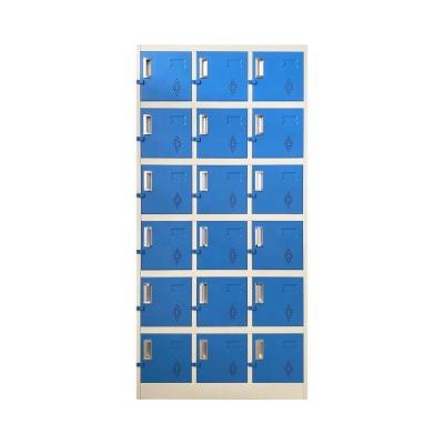 China Wholesale Cheap Convertible Furniture 18 Doors Steel Locker With Lock For Office Gym Staff Storage for sale