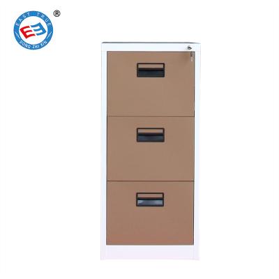 China Knock down factory price office furniture filing cabinet steel drawer 3 drawer filing cabinet for office for sale