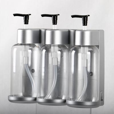 China Modern Refill Bottle Tableware For Bathroom Kitchen Wrist Liquid Clear With Holder Soap Dispenser for sale