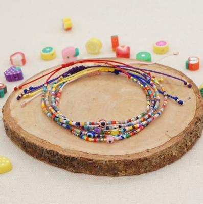 China BOHEMIA eye good quality miyuki single lucky seed beads handmade relationship magnetic bracelet for sale