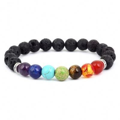 China High Quality Casual/Sports Goods Sell Like Hot Cakes 8mm Bracelet Healing Yoga Natural Volcanic Stone Bracelets For Men And Women for sale