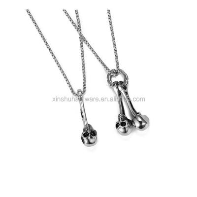 China Custom Fashion Jewelry Biker Style 316L Stainless Steel Jadoku chain sugar Skull Pendant necklace for sale