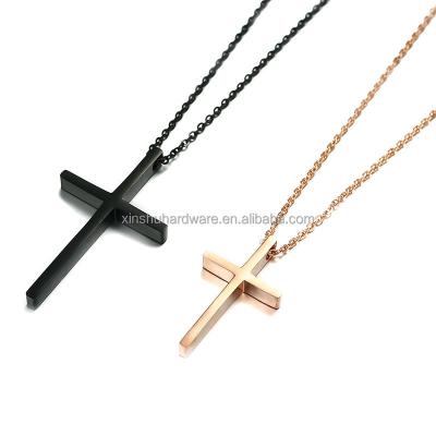 China Factory wholesale custom jewelry 316 L stainless steel cross necklace for men/women Te koop