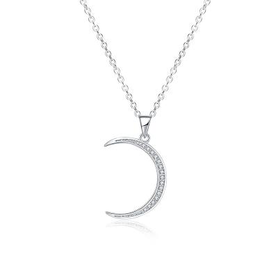 China Wholesale Custom Fashion Hot Sale Simple Moon Pendant Necklace Te koop