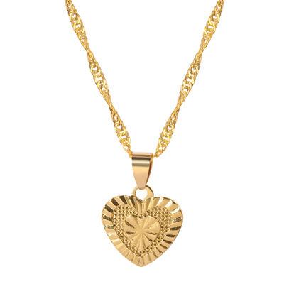 China Quality To My Daughter Gold Silver Color Inspirational Letter Pendant Necklaces Choker Jewelry Gift Love Mom Heart Necklace for sale