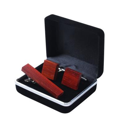 China Mold Watch Star Shirt Cuff Link Wooden Gift Box Knot Cufflinks en venta