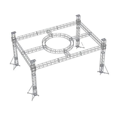 China Cheap and high quality 290mm aluminum structure portable truss frame installation with movable aluminum jack bolt lifting truss for sale