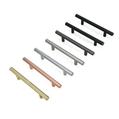 China Corrosion preventive long inside door pull T bar handle stainless steel cabinet furniture pull handle kitchen cupboard knobs wardrobe door tube t bar for sale