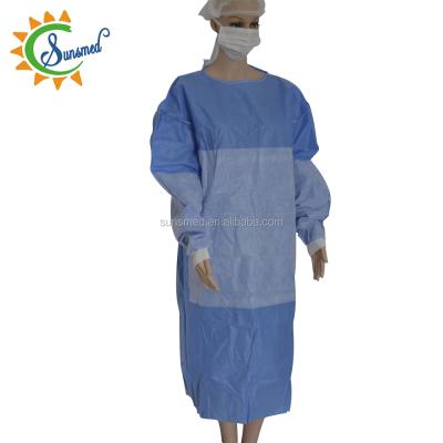 China Hospital Economic Disposable Nonwoven Waterproof Gowns Reinforced Surgical Gowns Reinforced Surgical Gowns en venta