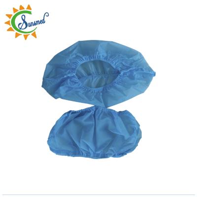 China Economic high quality disposable nonwoven shoe covers double rubber bands 17*38cm à venda