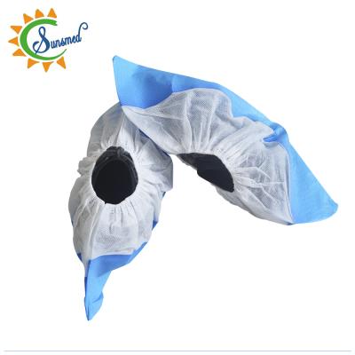 China Economical Sunsmed Disposable Shoe Cover PP+CPE Shoe Cover Medical Waterproof Shoe Cover à venda