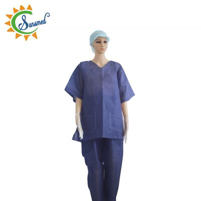 Chine Shirts+pants Disposable Nonwoven Nurse Uniform Medical SMS Uniform With Shirts And Pants à vendre