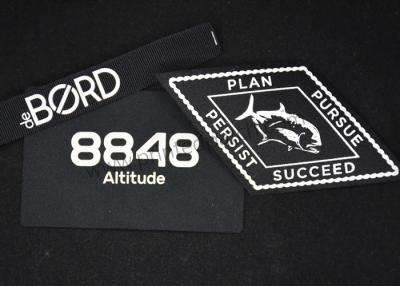 China Black Reflective TPU Suede Screen Printed Patches Brand Labels For Clothing for sale