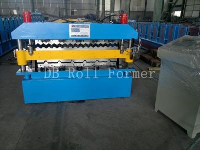 China 5.5KW Galvanized Steel Sheet Double Layer Roll Forming Machine for Corrugated Roof for sale