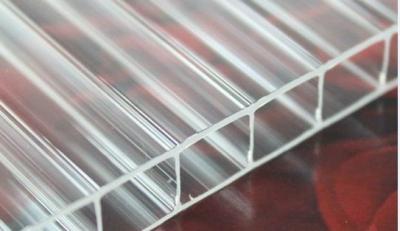 China Transparent Skylight Commercial Greenhouse Polycarbonate Hollow Sheet Uv Coated for sale