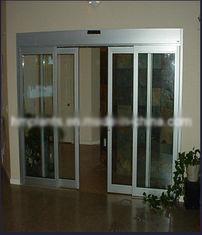 China Silver Aluminum Frame automated Sliding Door Durable Nylon Belt Transmission for sale