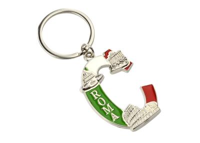 China Souvenir Letter Shape Cute Metal Keychain Customized Color Keyring for sale