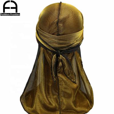 China Summer Men's Soft Mesh Durag High Quality Breathable Bandanas For Men Do Durag Wave Durag Hat for sale