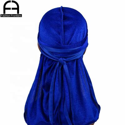 China Men's Velvet Durag Soft Summer Slightly Rags 360, 540, 720 Waves for sale