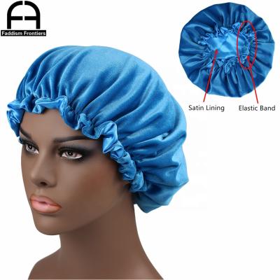 China Women Velvet Hood Soft Satin Striped Reversible Hoods Chemo Cap Turban Hat Sleep Cap for sale