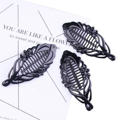 China Fashionable Women Fish Flower Hair Clip Plastic Claw Painted Accessories for sale