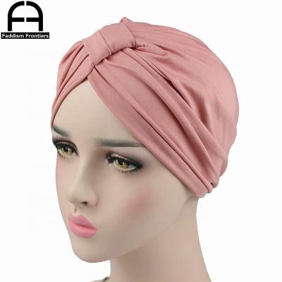 China Soft Cotton Modal Turban Women Hijab Headband Muslim Turban Hat for sale