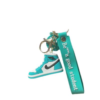 China Wholesale 3D Mini Sports Shoes AJ Cute Basketball Shoes Silicone Keychain Cute Pattern for sale