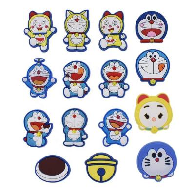 China Shoe Buckle Summer Kids Beach Sandal Clogs Shoes Doraemon Wristbands To Charm Running Soft PVC Accessories for sale