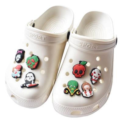 China Wholesale Custom Shoe Buckle Halloween PVC Shoe Flower Shoes Buckles Shoes Accessories for sale