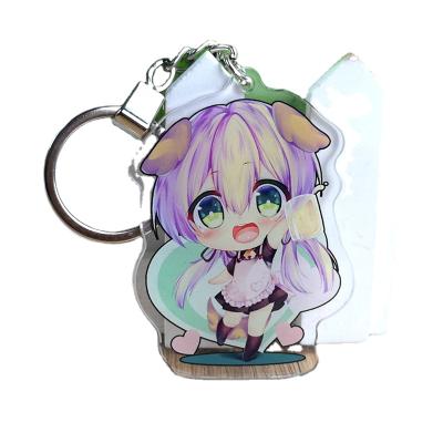 China Promotion Gift Key Chain Free Sample Double Side Printing CNC Cut Custom Printed Anime Key Chain Acrylic Charms for sale