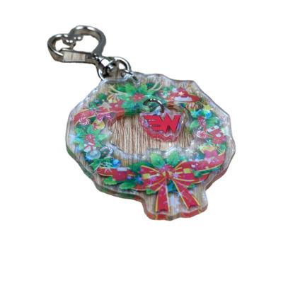 China Custom Ornament Glitter Sparkle Star Hologram & Epoxy Resin Acrylic Key Chain Charms for sale