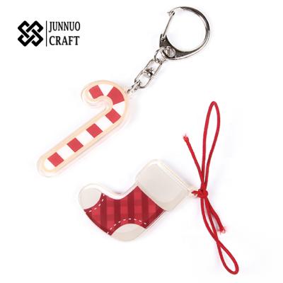 China Acrylic Shoe Souvenir Gifts Promotion Free Sample Anime White Christmas Printing Custom Printing Key Chain for sale