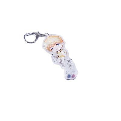 China Promotion Gift JOUNOVO Free Sample Wholesale BTS White Key Chain Custom Printed Acrylic Clear Anime for sale