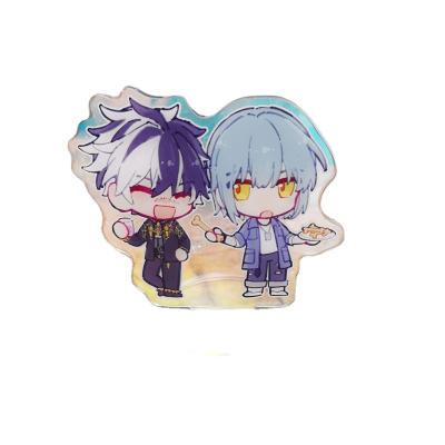 China Wholesale Eco-Friendly Anime Cheap Wholesale Holographic Acrylic Standee Rainbow Character Custom Acrylic Charms for sale