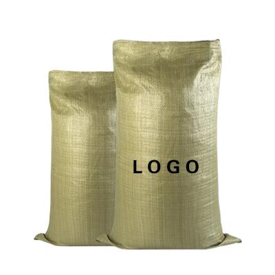 China Safety Customized 25kg 50kg Polypropylene Bag Corn Starch PP Woven Fertilizer Grain Rice Feed Sugar Bag With Logo for sale