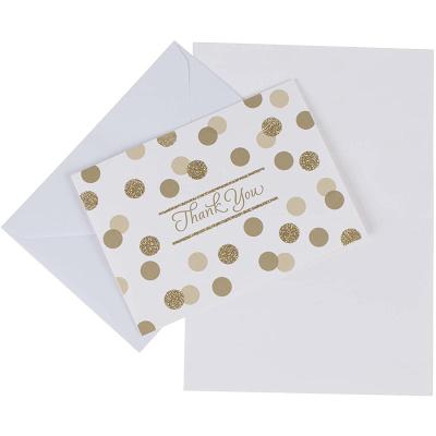 China Wholesale eco-friendly Business.office.gift .promotion.etc gold handwritten customer paper cards thank you cards custom made with logo for sale