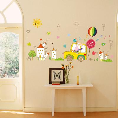 China Cartoon Balloon Wall Sticker Kids Room Rabbit Wall Sticker Self Adhesive/Removable/Eco-Friendly Art Decor Poster Photo Wallpaper Home for sale