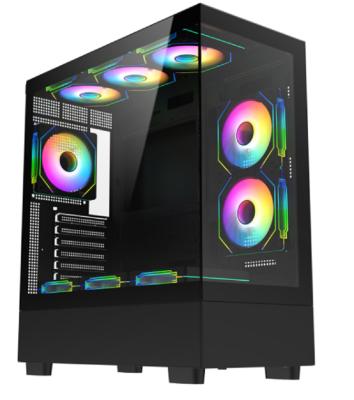 Chine Étui pour ordinateur 0,7 mm SPCC Matériau métallique ferreux Multi-ventilateur et support de refroidissement par eau ATX M-ATX ITX cartes mères à vendre