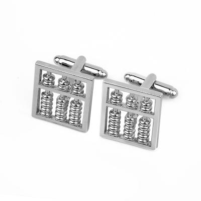 China Wholesale Silver Color Shirt Design Anniversary 2019 French Abacus Cufflinks For Men for sale