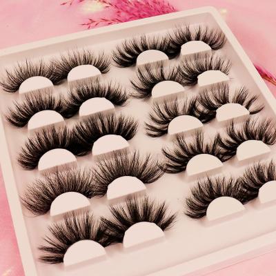 China Natural Custom Single Lashes Multi Layer Wrapping Faux Mink Organic Eyelashes For Makeup Eyes for sale