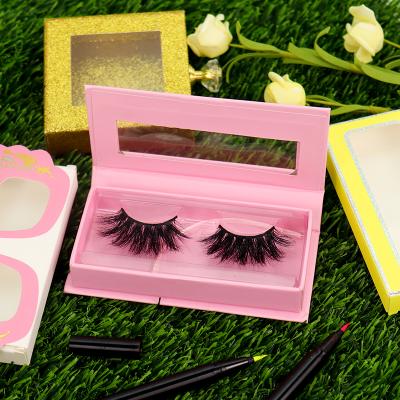 China Custom luxury mink eyelashes 25mm private label wholesale mink 3d mink eyelashes natural for sale