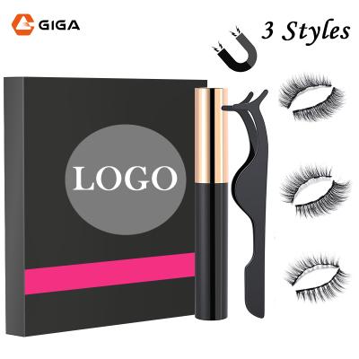 China Customer Color Natural 3 Pair Pre Fan Lashes Individual Luxury Fiber Magnetic Eyelashes for sale